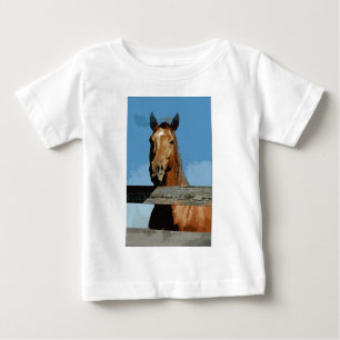T-shirt Pour Bébé Cheval