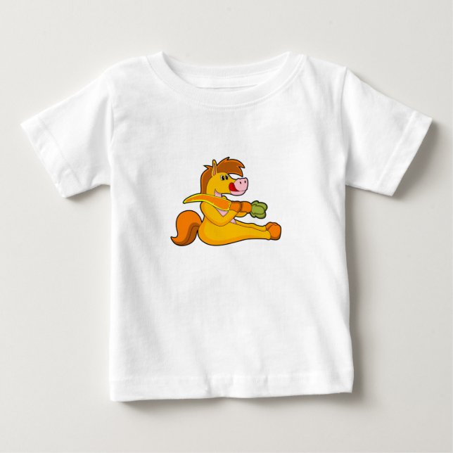 T-shirt Pour Bébé Cheval à la carotte (Devant)