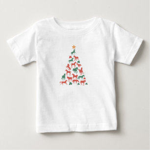 T-shirt Pour Bébé Cheval Amant animal Noël, Noël ferme Anima