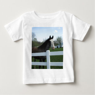 T-shirt Pour Bébé Cheval, Bonjour !