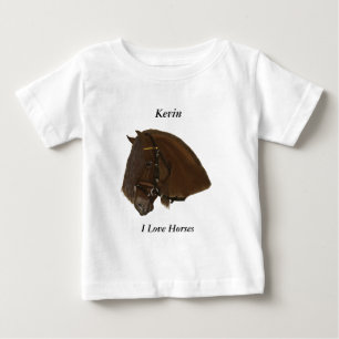 T-shirt Pour Bébé Cheval Brown Friésien