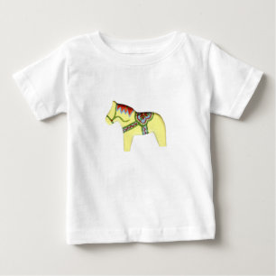 T-shirt Pour Bébé Cheval de Dala Rouge