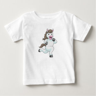 T-shirt Pour Bébé Cheval en coureur à la course