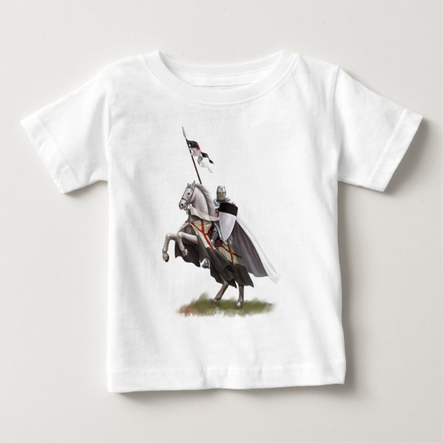 T-shirt Pour Bébé Chevalier monté Templar (Devant)