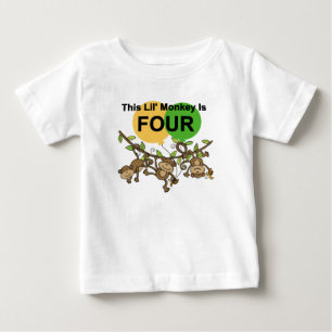 T-shirt Pour Bébé Chevaliers et cadeaux de 4e anniversaire des singe