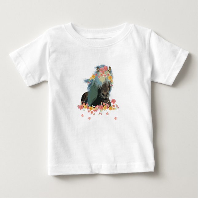 T-shirt Pour Bébé Chevaux islandais (Devant)