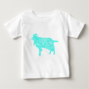 T-shirt Pour Bébé Chèvre bleue Chinois Nouvel An BabyT-shirt