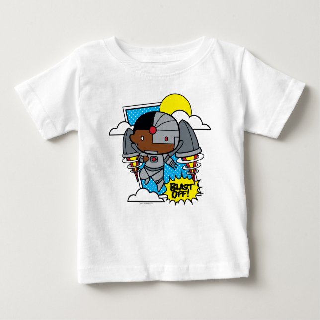 T-shirt Pour Bébé Chibi Cyborg S'Est Éteint ! (Devant)