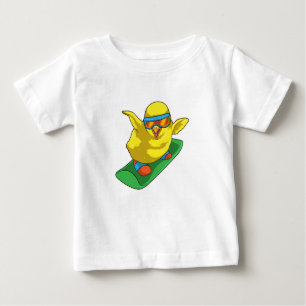 T-shirt Pour Bébé Chick Snowboard Snowboard