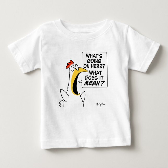 T-shirt Pour Bébé Chicken existentiel par Sandra Boynton (Devant)