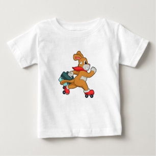 T-shirt Pour Bébé Chien à roulettes