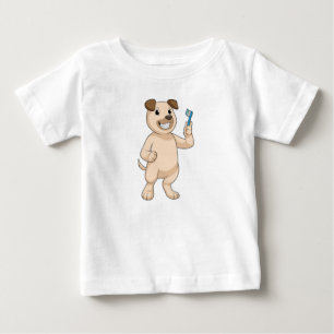 T-shirt Pour Bébé Chien avec brosse à dents