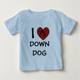 T-shirt Pour Bébé Chien bas du coeur - Vêtements de bébé yoga