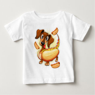 T-shirt Pour Bébé Chien chaud Dachshund