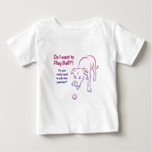 T-shirt Pour Bébé Chien de balle de tennis