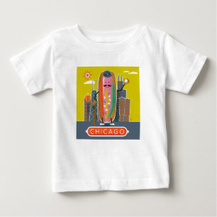 T-shirt Pour Bébé Chien d'hôte de style Chicago