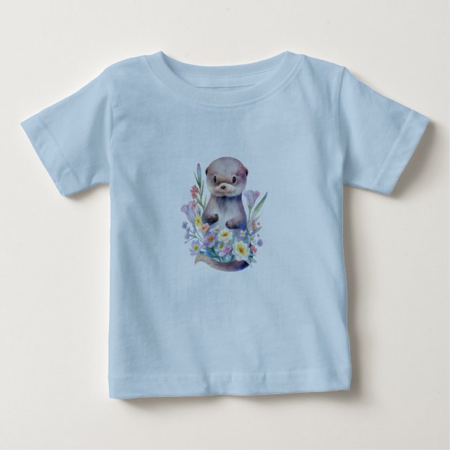 T-shirt Pour Bébé chien mignon (Devant)