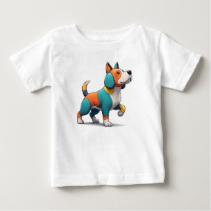 T-shirt Pour Bébé chien multicolore