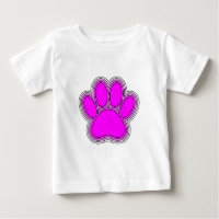 Chien Paw En Rose Avec Des Contours