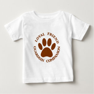 T-shirt Pour Bébé Chien Paw Loyal Friend