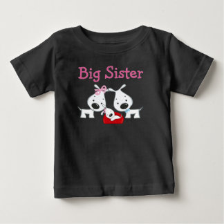 T-shirt Pour Bébé Chiens Big Sister