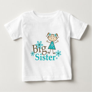 T-shirt Pour Bébé Chiffre de bâton de grande soeur