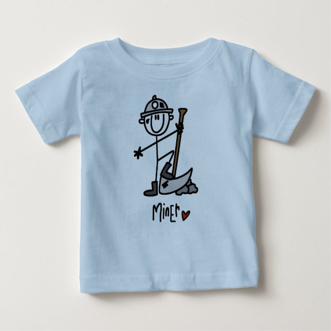 T-shirt Pour Bébé Chiffre de bâton de mineur (Devant)