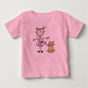 T-shirt Pour Bébé Chiffre vétérinaire de bâton