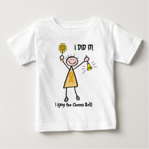 T-shirt Pour Bébé Chimio Bell - ruban d'or de Cancer d'enfance