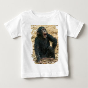 T-shirt Pour Bébé Chimpanzé effronté de bébé à l'art de jeu