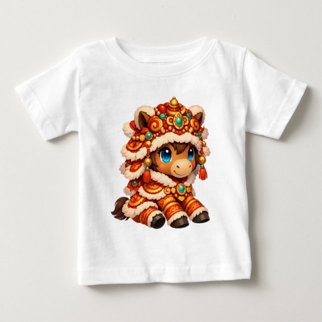 T-shirt Pour Bébé Chinese New Year Horse 2026 Zodiac (Devant)