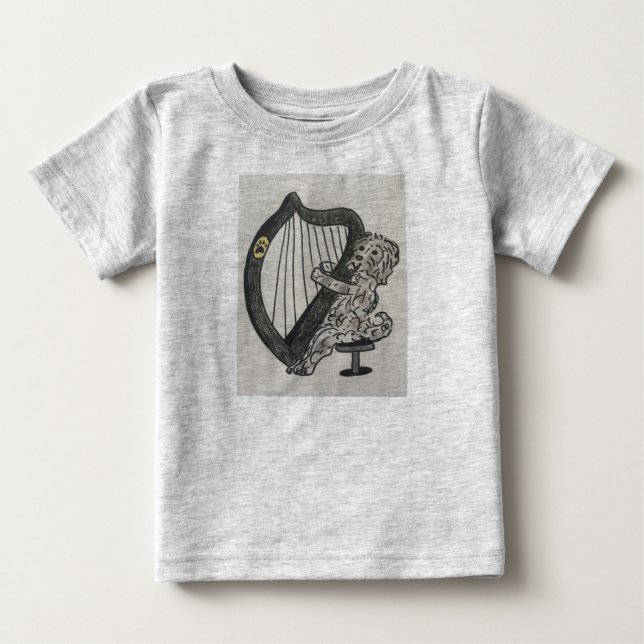 T-shirt Pour Bébé Chiot de harpe (Devant)
