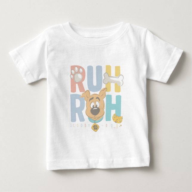 T-shirt Pour Bébé Chiot Scooby-Doo "Ruh Roh" (Devant)