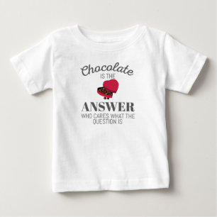 T-shirt Pour Bébé Chocolat Lover Citation Cadeau Chocolat Est La Rép