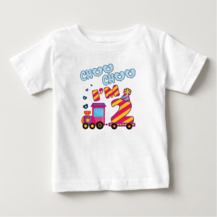 T-shirt Pour Bébé Choo Choo I m 2 2e train d'anniversaire