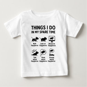 T-shirt Pour Bébé Choses que je fais pendant mon temps libre Capybar