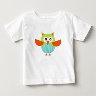 T-shirt Pour Bébé chouette de dessin animé coloré