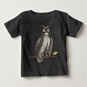 T-shirt Pour Bébé Chouette de lunettes nerd