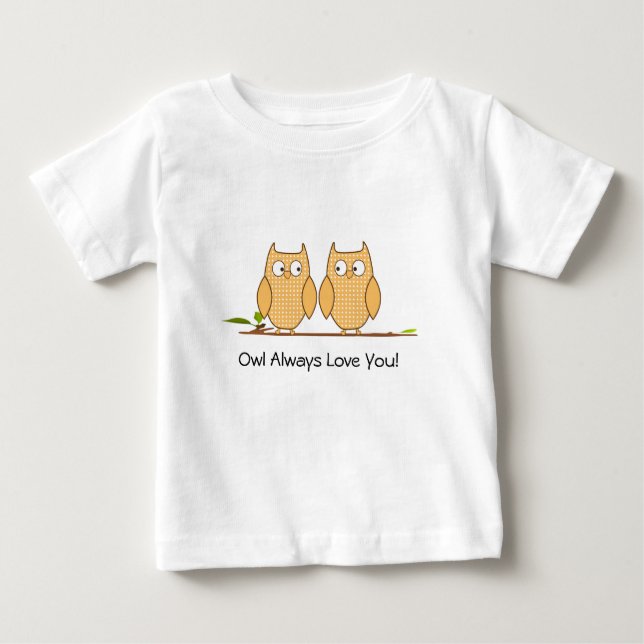 T-shirt Pour Bébé Chouettes (Devant)