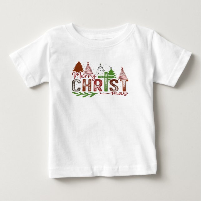T-shirt Pour Bébé Christ at the Center of Christmas (Devant)