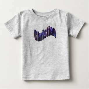 T-shirt Pour Bébé Christian, Garçons, Nom, Logo,