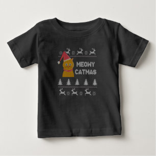 T-shirt Pour Bébé Christmas Cat