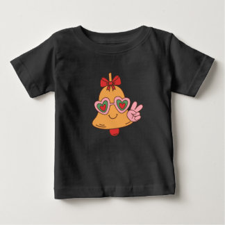 T-shirt Pour Bébé Christmas Peace Bell
