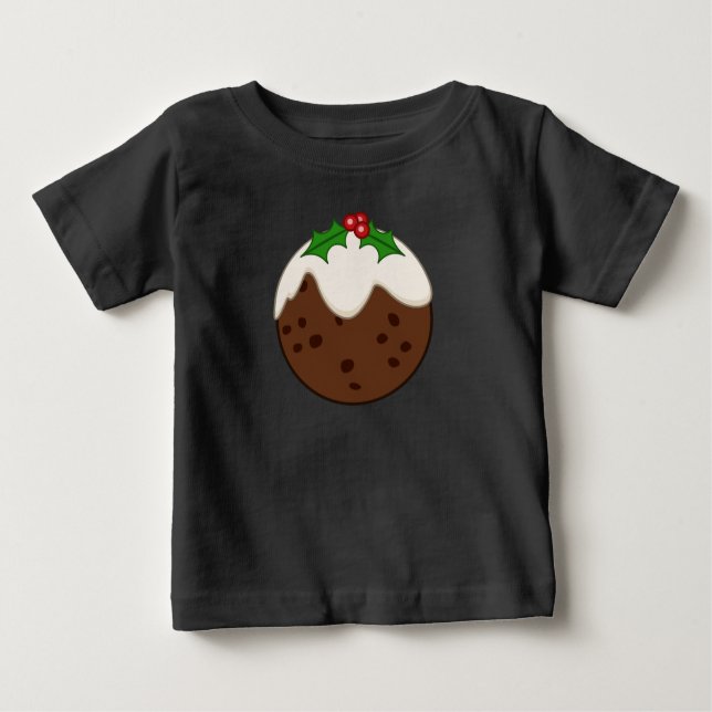 T-shirt Pour Bébé Christmas Pudding Illustrative Art (Devant)