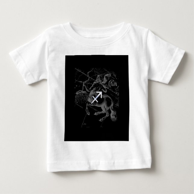 T-shirt Pour Bébé Chrome Sagittarius Zodiac Sign Hevelius circa 1690 (Devant)