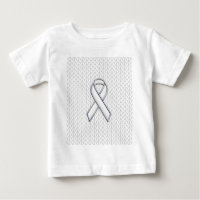 Chrome sur le Tricot blanc sensibilisation au ruba