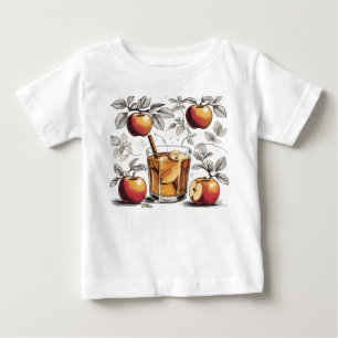 T-shirt Pour Bébé cidre de pomme - cidre et Feuilles 🍎 🍂