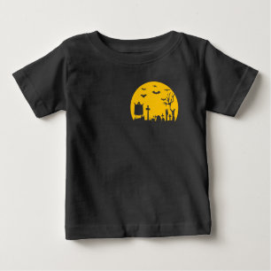 T-shirt Pour Bébé Cimetière d'Halloween