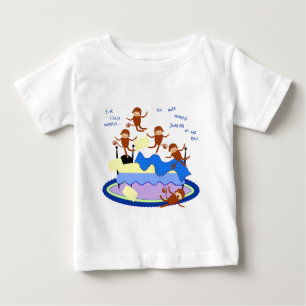 T-shirt Pour Bébé cinq petits singes