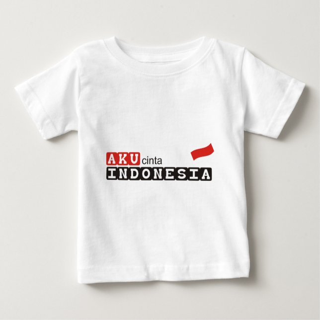 T-shirt Pour Bébé cinta Indonésie d'aku (Devant)